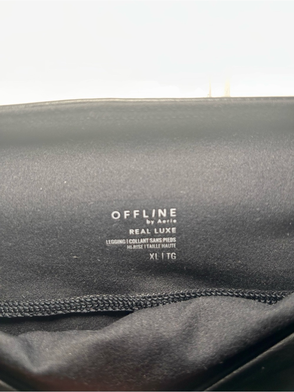 ✨Aerie OFFLINE Real Luxe High Rise Faux Leather Leggings Black XL - Picture 4 of 5